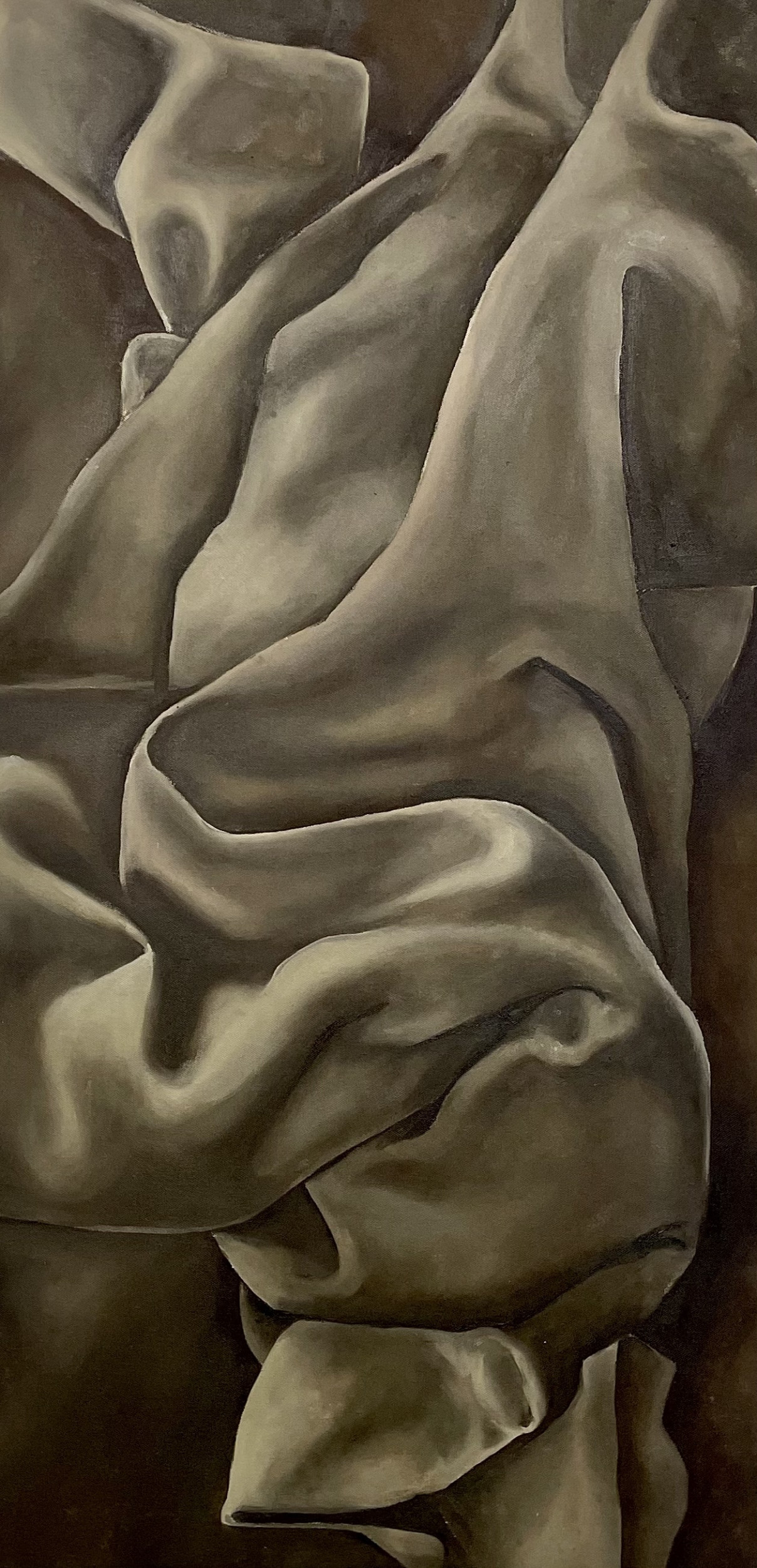 *Bed Sheets No. 5*, oil on canvas, 50cm x 100cm
