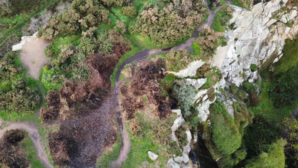 Drone photography research at Dalkey Quarry
