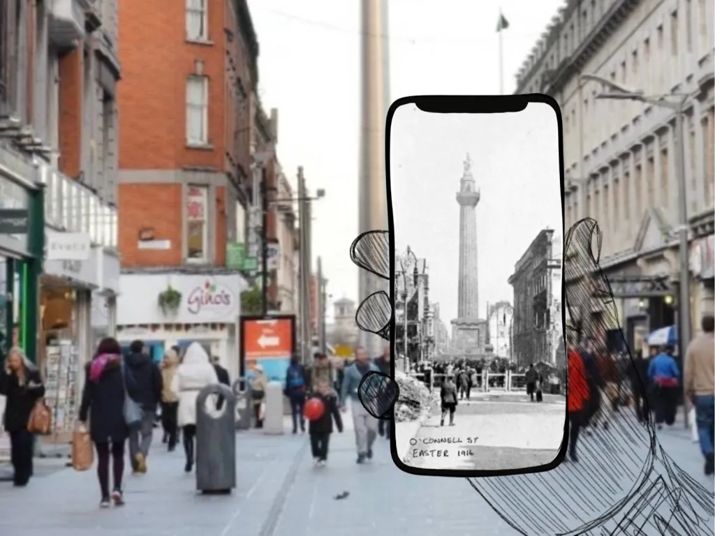 *Then and Now*, using GPS and AR technology the viewer can see what current monuments and points of interest looked like in the past