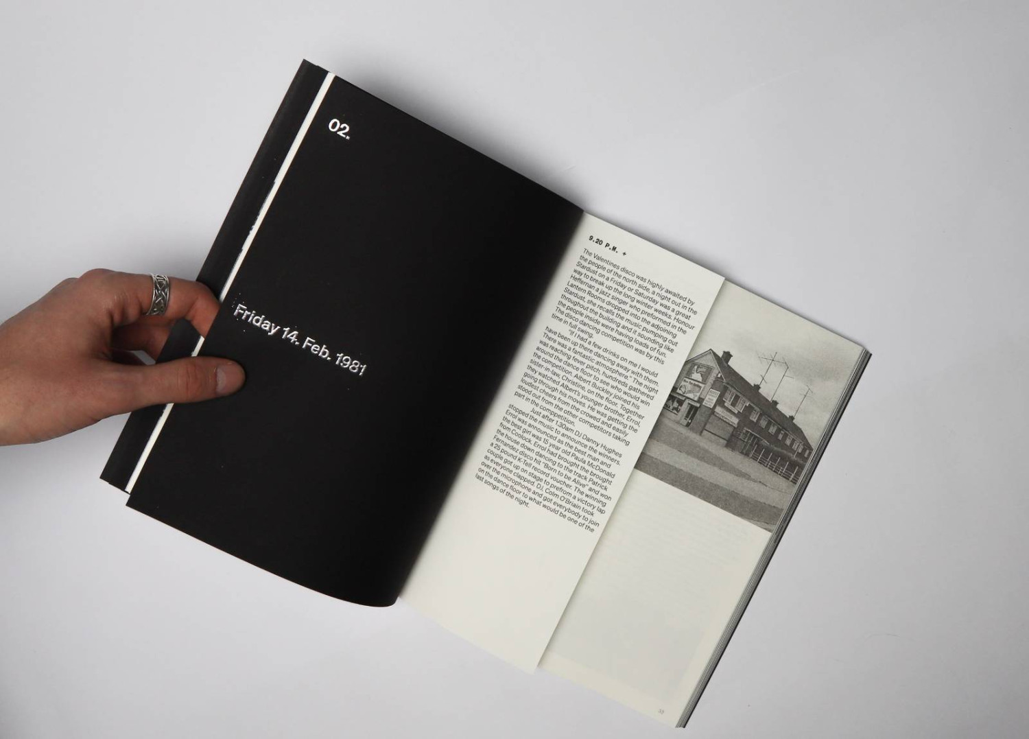 The purpose of this contemporary publication, is to visually narrate through typography and photography, the story of the 1981 Stardust fire disaster. Using personal interviews, photography and research as well as excerpts from the 2006 book, 'They Never Came Home:The Stardust Story' by Tony McCullagh and Neil Fetherstonhaugh, the design is intended to have an effect on the reader and maintain the topic in the public's attention.