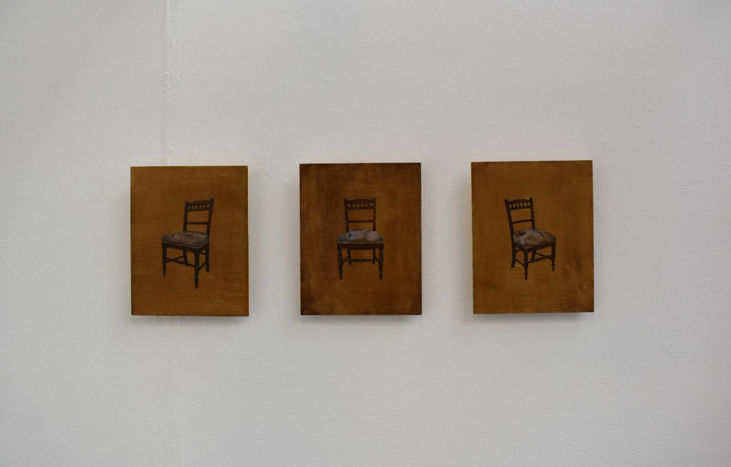 *1 and 3 chairs*, oil on wood panel, 30x24cm