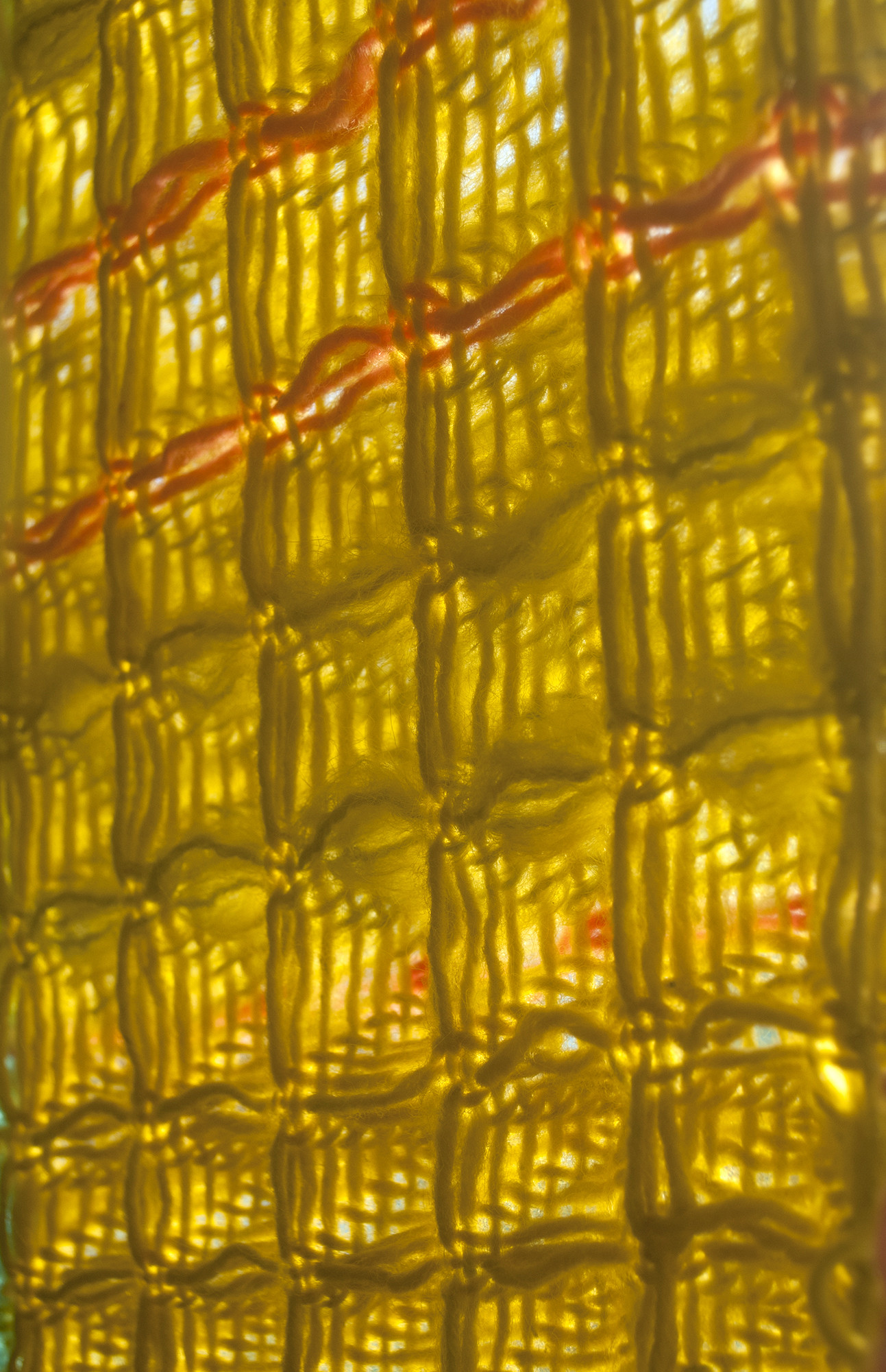 Piece 3, honeycomb weave (detail)