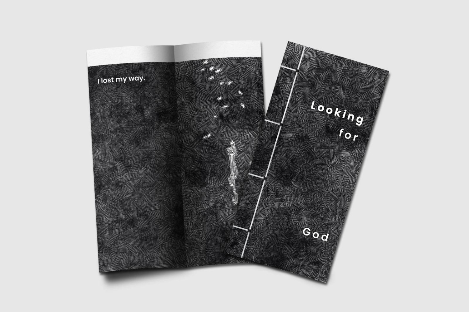 *Looking for God*, book cover and spread