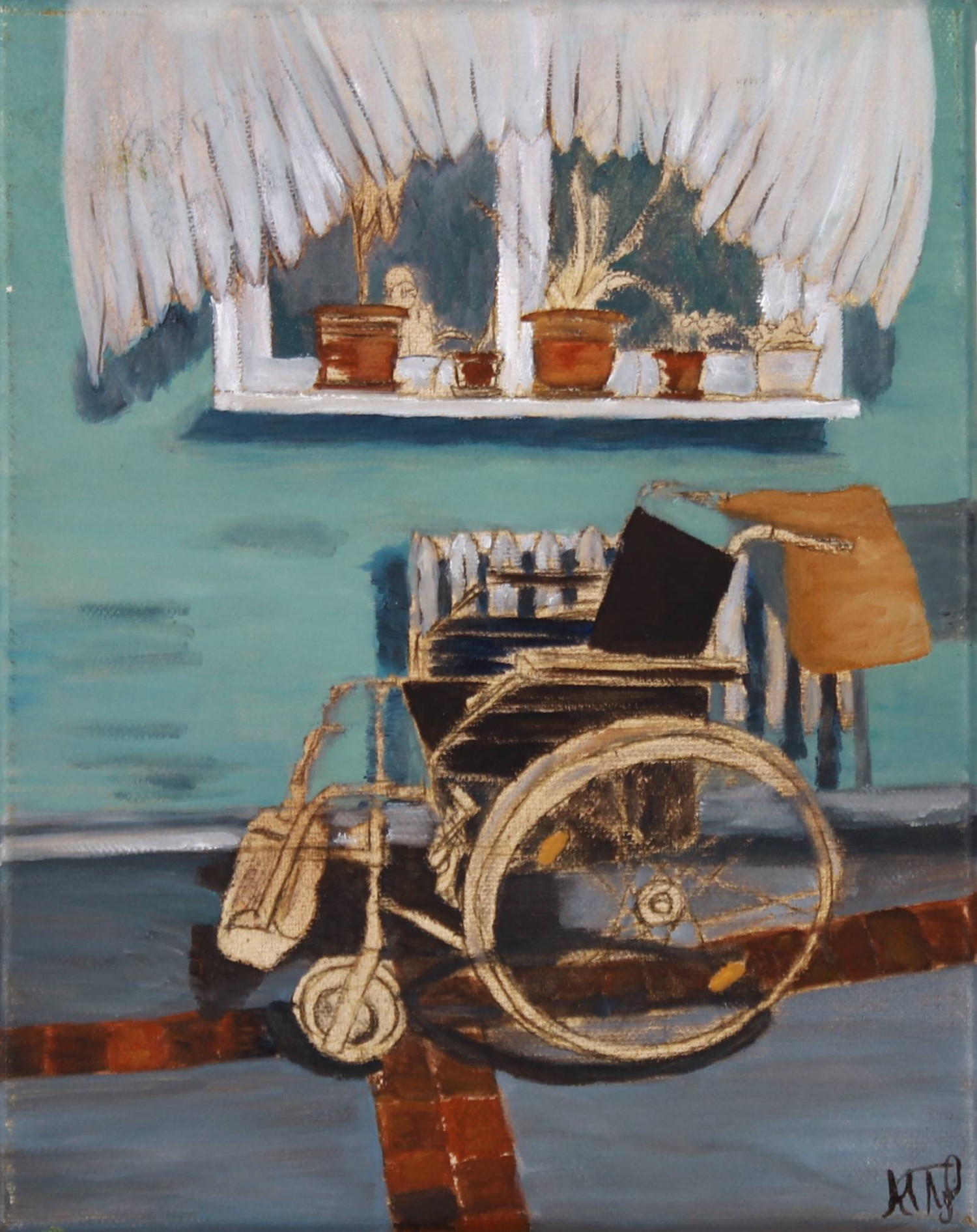 *The Abandoned Chair*, oil on canvas, 30 x 20cm
