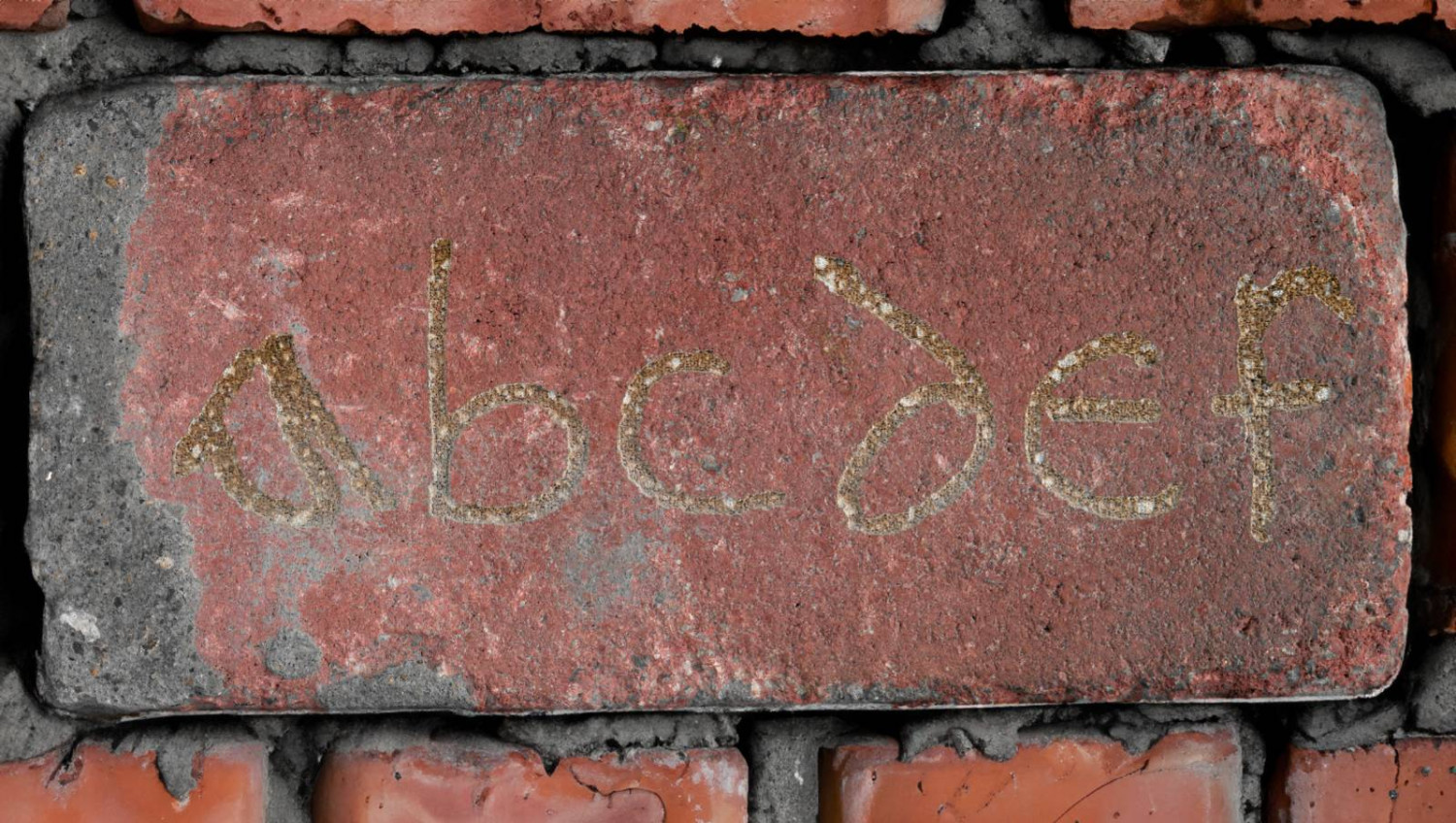 Experiment with laser cutting my Dad's handwriting into a red brick