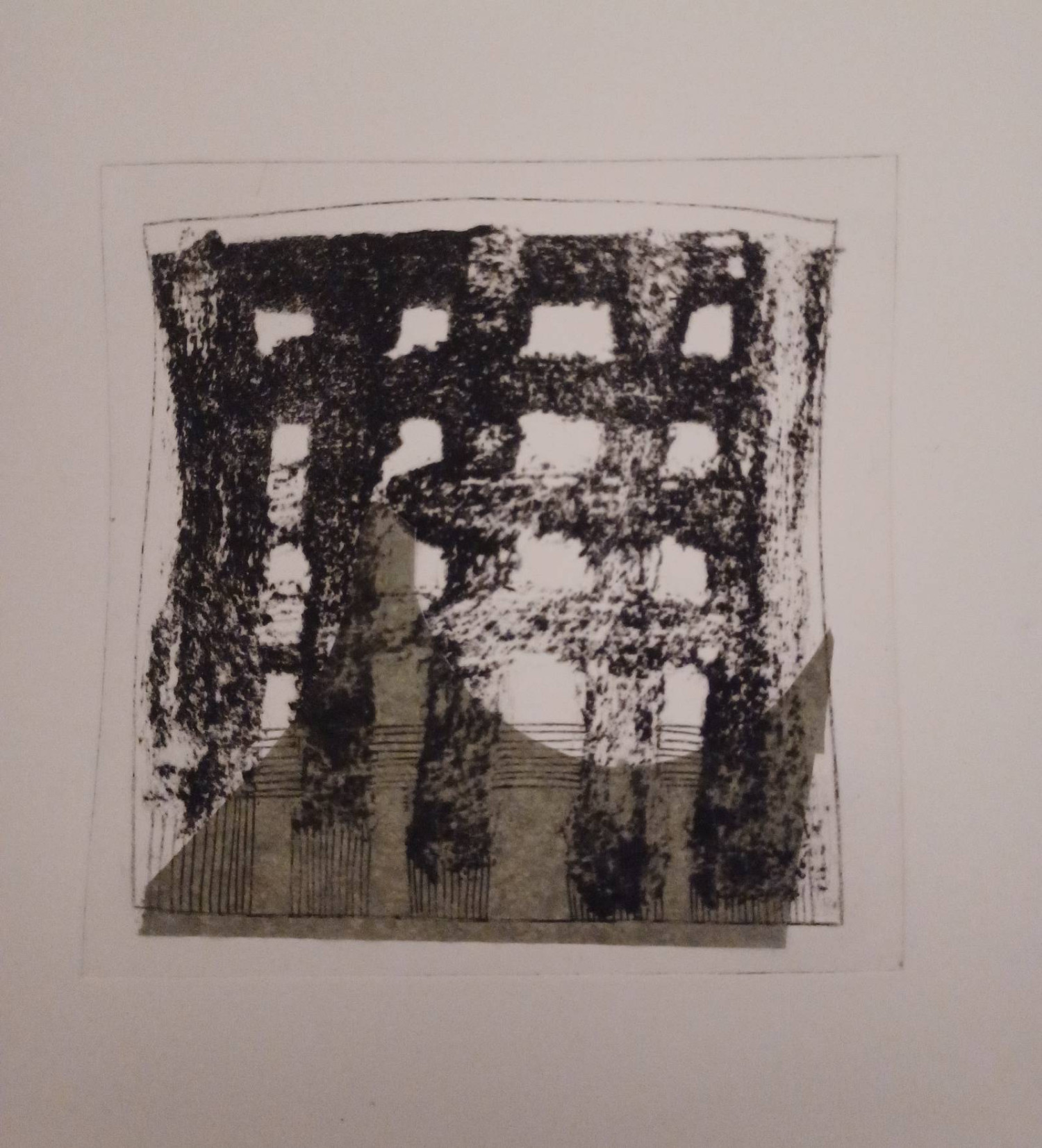 *Bring Together*, dry point and embossing, 14 x 14cm