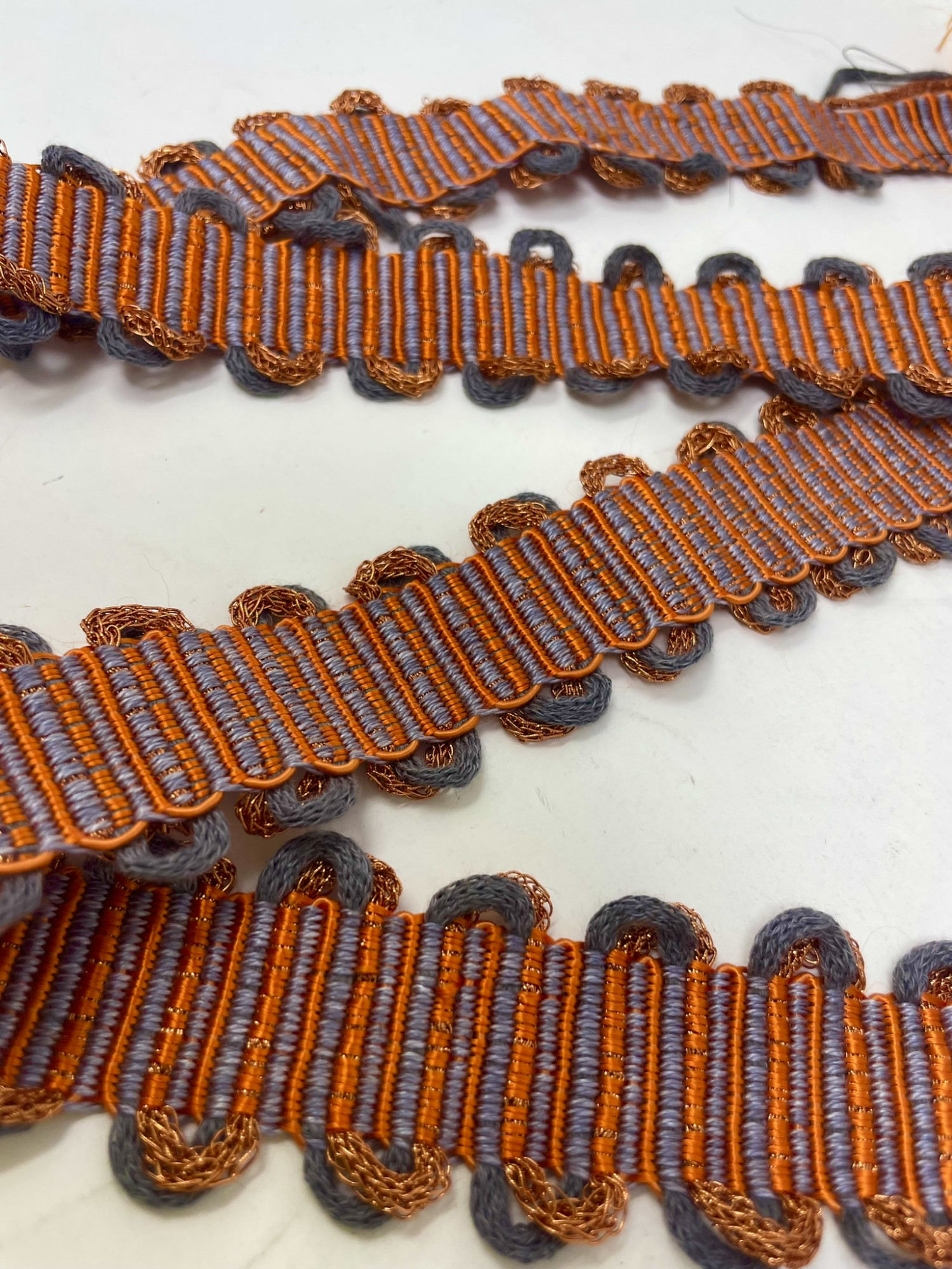 Passementerie with cotton and nylon