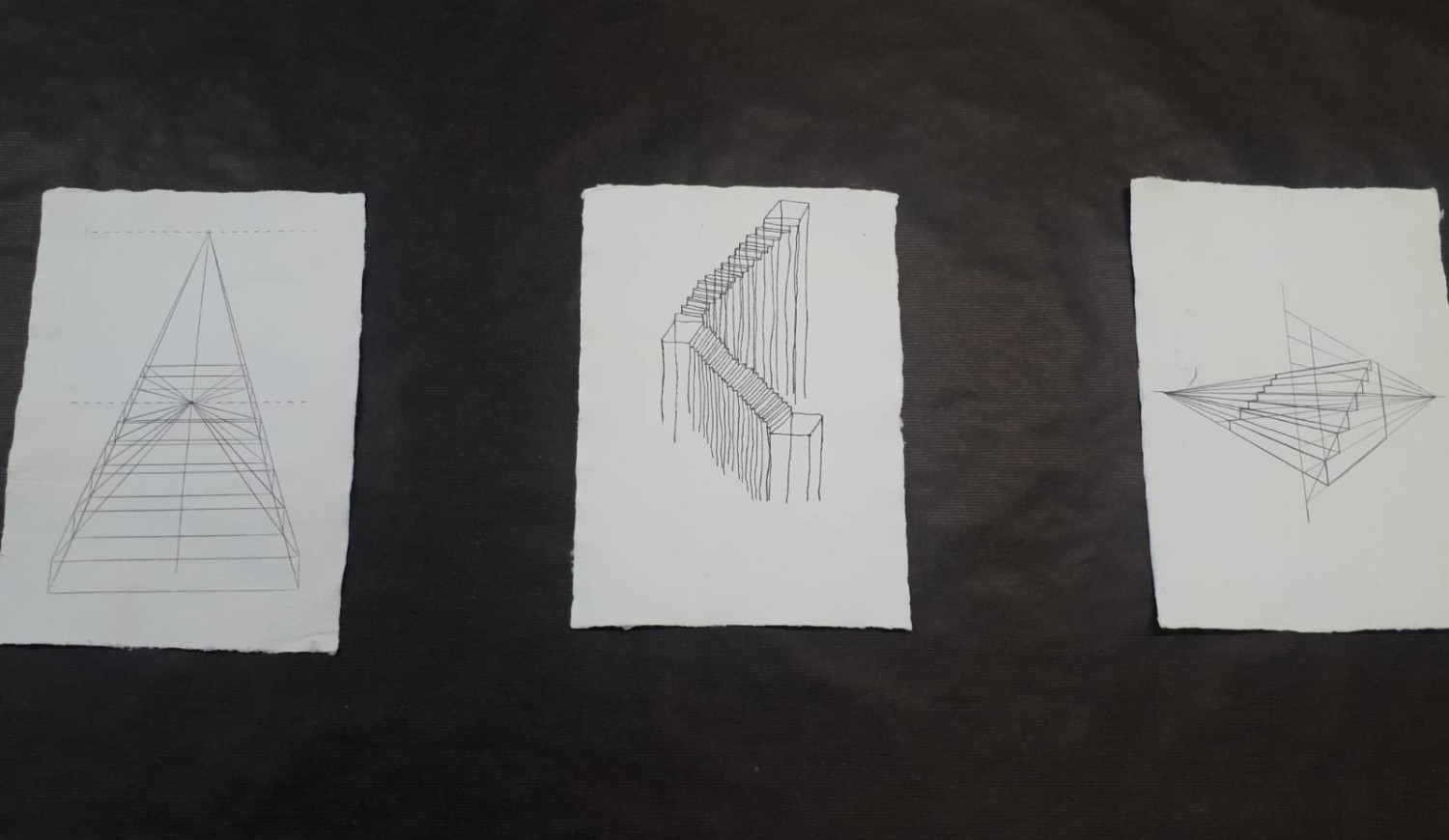 *POA* (triptych), gel pen on cotton rag